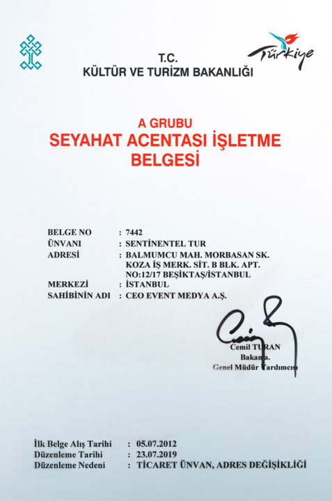 SEYAHAT ACENTASI İŞLETME BELGESİ
